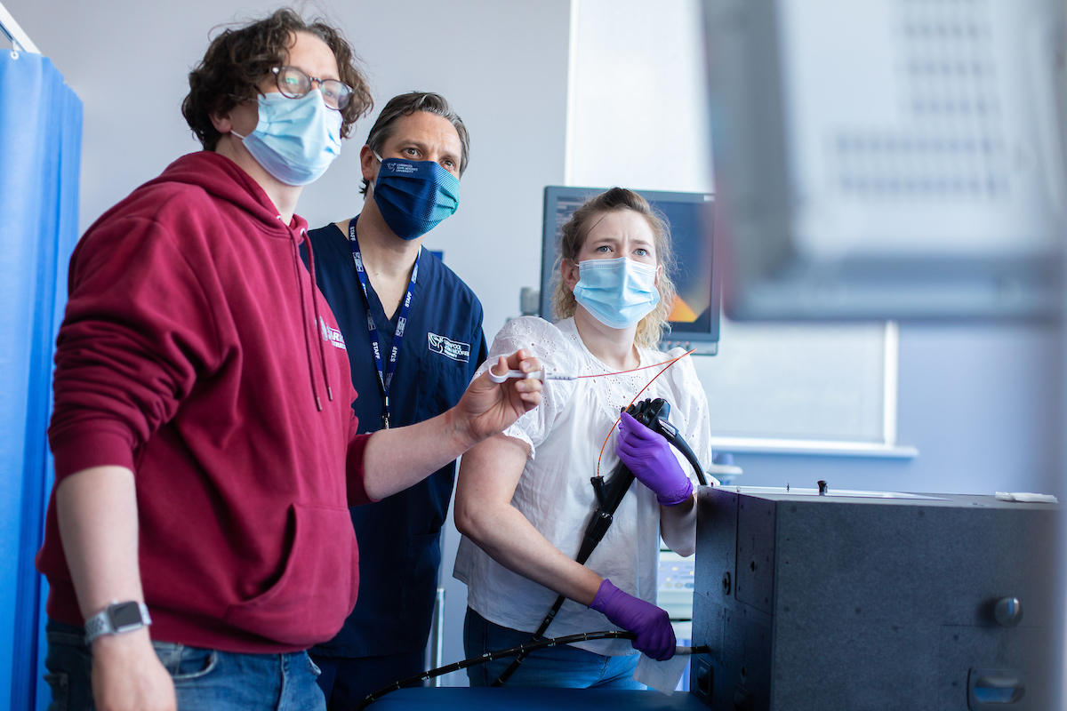 After yesterday's session in the <a href="/LJMUNursing/">LJMU Nursing</a> clinical simulation practice suites with the amazing @LivHospitals Prof O'Toole, our cohort are in local hospitals today &amp; tomorrow to observe procedures #endoscopy #simulation #innovation #NHSCareers #gastrointestinal