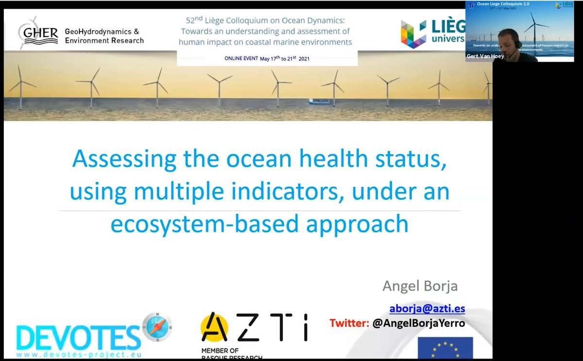AngelBorjaYerro's tweet photo. #Assessing the #ocean health under an #ecosystem-based approach: my keynote talk at "52 Liege Colloquium on Ocean Dynamics" available in my @YouTube channel

#NEAT #environmentalstatus #MSFD

https://t.co/VjW6tZ2ShN https://t.co/77bTgvIQPS