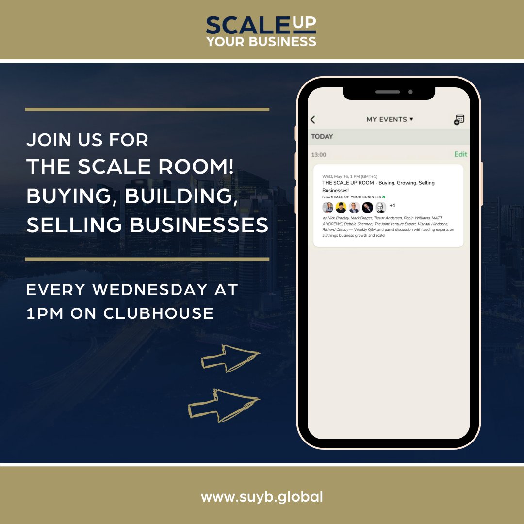 RobinJWilliams1's tweet photo. Starting now - come join us on Clubhouse, where we'll be having our weekly Q&amp;A and panel discussion on all things #businessgrowth and #scaleup. You can join me via this link: https://t.co/mgxhElnj42 

Also if you're not yet on Clubhouse, you can get an invite by joining our club! https://t.co/oeHHKDiCV6