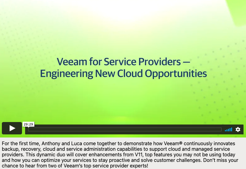 anthonyspiteri's tweet photo. Just in case it has been missed... @dellock6 and myself have a VCSP v11 Tech Session that is in the pro-partner area in the #VeeamON event site. 

Password is required to get into the section. https://t.co/e4Z8RWF4gH