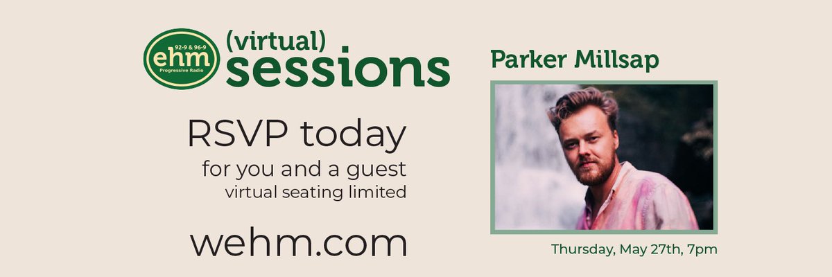 Have you RSVP’d for’EHM Virtual Sessions with <a href="/parkermillsap/">Parker Millsap</a> ? Log on today to WEHM.com  See you there!