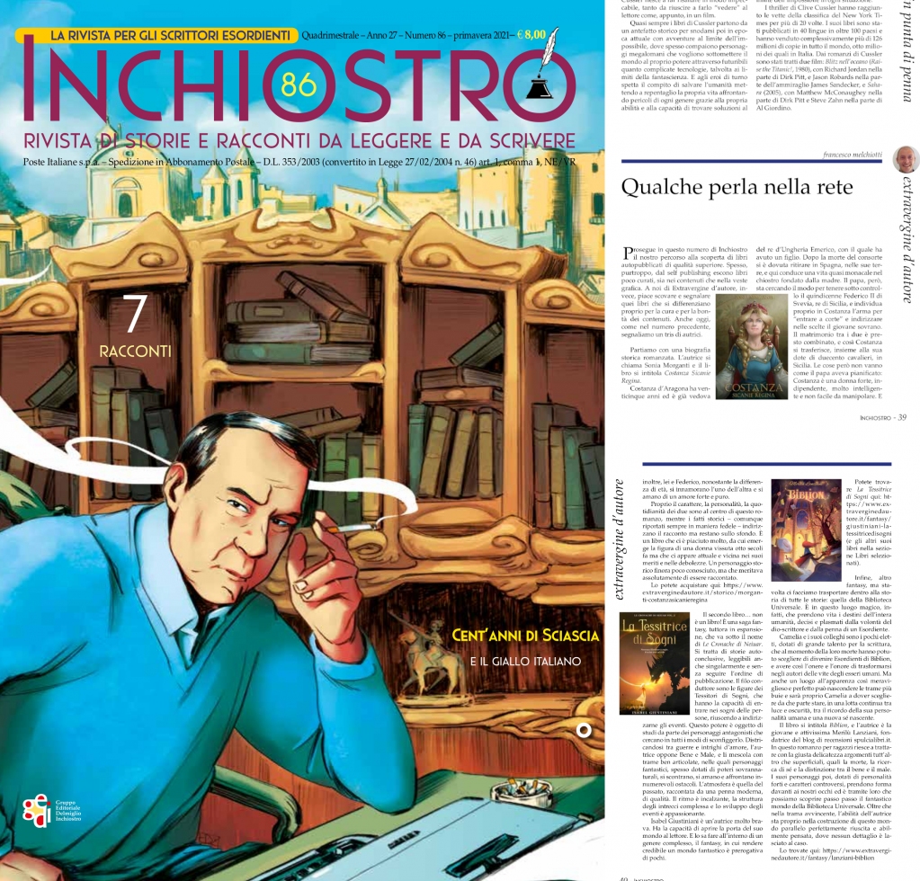 extrautore's tweet photo. Continua la nostra collaborazione con la rivista "Inchiostro".
Sul numero 86 si torna a parlare si alcuni dei titoli che abbiamo selezionato. https://t.co/p13vO3R2F8