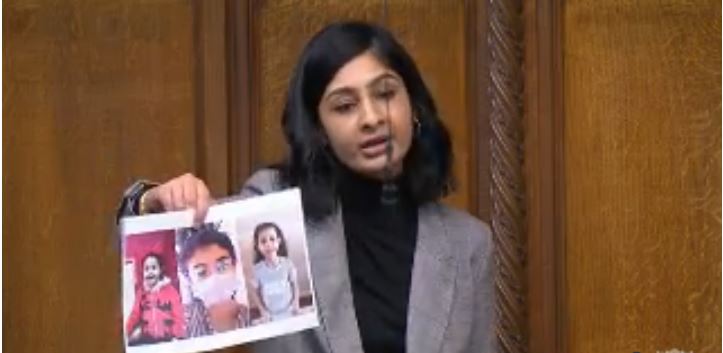 Today I asked the Prime Minister if he could look me in the eye and tell me that British-made weapons weren't used in the war crimes that killed these three Palestinian children and hundreds more.

He couldn't.

Utterly shameful. #PMQs