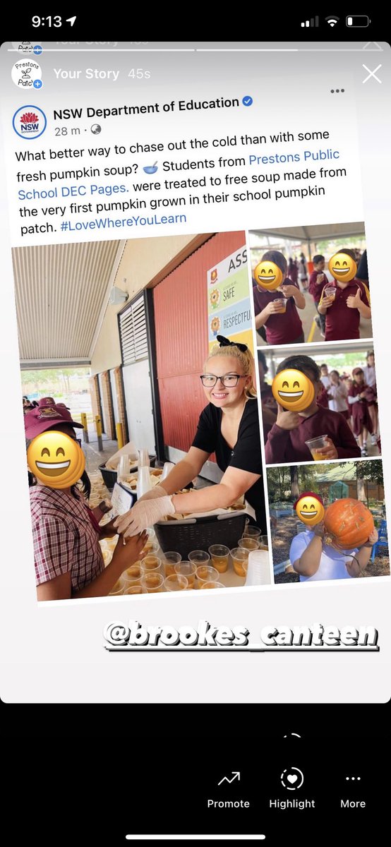 PrestonsPatch's tweet photo. To celebrate our first pumpkin from Prestons Patch, Brookes Canteen made free pumpkin soup for our school 🎃 @PrestonsPatch @PrestonsPS https://t.co/YRvcpeZuvr