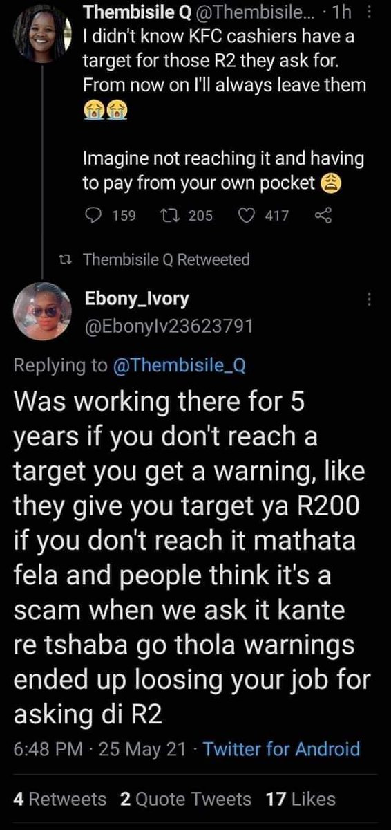 Gazto_DVL's tweet image. @KFCSA Please explain. You guys fire people for donations are work?  #GoFundMe #findsimphiwe #help #KFCSA