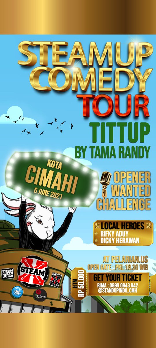 Yang kemaren mana nih ? Katanya mau nonton shownya <a href="/TamaRandy/">NO choice!</a> . Silahka di order tiketnya. Kalo habis kadang menyesal, cuma liat instastory doang. Harga tiket 50rb udh sama snack dan softdrink. Silahkan hubungi CP yang tertera pada poster, ditunggu!!!