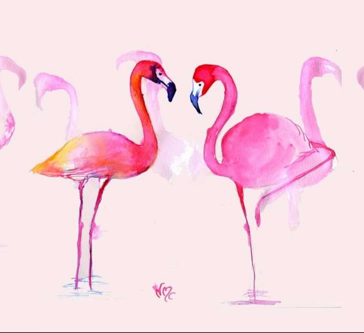 Stand proud like a pink flamingo. Be a flamingo amongst a crowd of pigeons 🦩 

.
.
#flamingo #quickdrawing #birdart #pinkflamingo #illustration #flamingopink #watercolour #drawing #lovenature #dailyartchallenge #sketchbook