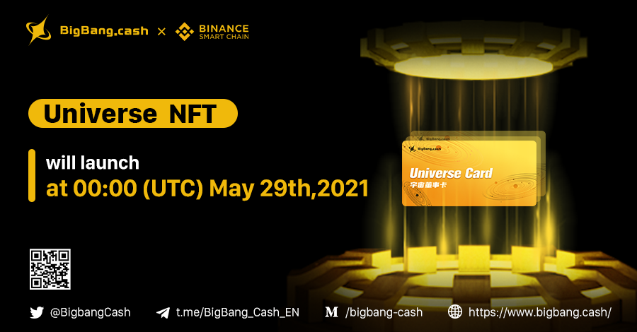 BigbangCash's tweet photo. Welcome to the NFT Universe future 🪐
We are proud to announce launch of our Universe NFT on https://t.co/mKEyi1p24Q
Details to follow soon
#Bigbang #NFT #Share #BSC https://t.co/XM8HH1HpyH