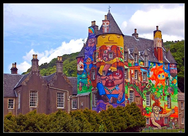 CastleRealtor's tweet image. Kelburn Castle

Location: Scotland 
Built: 13th century 
Price: The Book of Amun-Ra

A truly unique property, this castle combines the rigidity of traditional British architecture with the unconventionality of Brazilian graffiti.
#castles #travel #Europe #uk