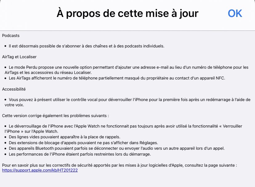 La Mise à jour iOS 14.6 est dispo pour votre iPhone  
Elle apporte des mises à jour et des correctifs de sécurité 
Comme d’habitude, sauvegardez avant d’installer 😉
#MiseAJour
#Apple #iOS146 #iOS #MaJ #AppStore #iPhone12mini #iPhone12 #iPhone12Pro #iPhone12ProMax