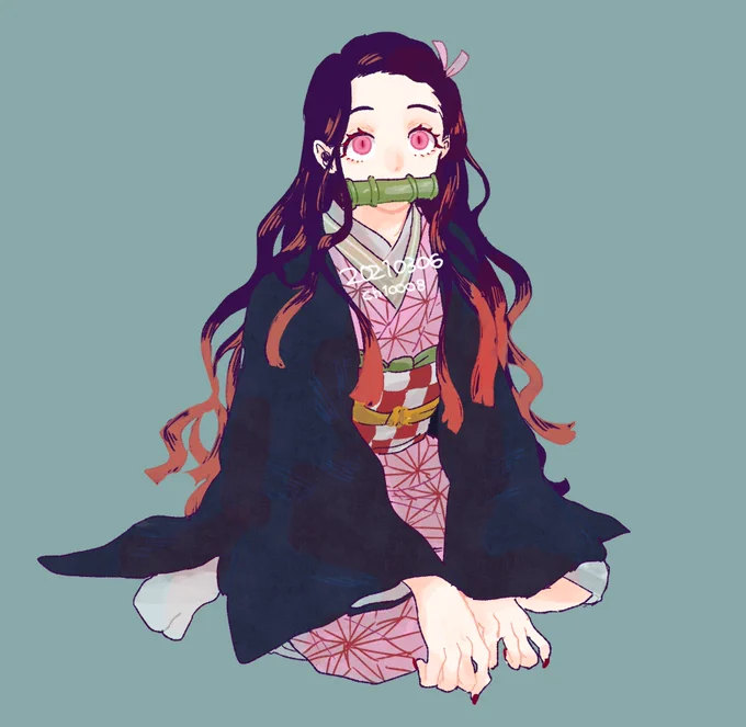 何もないのがさみしかったので前に描いたねずこを持ってきた 