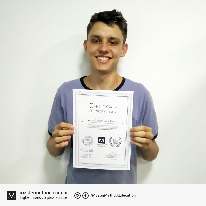 Master_Method's tweet photo. #GRADUATE Congratulations ao aluno Victor Carlos, que concluiu o Master Intensive English Program.

#repost #AlunoMaster #ProficiencyCertificate #mastermethod #english #ingles #lencoispaulista https://t.co/fp6D6Hu4sO