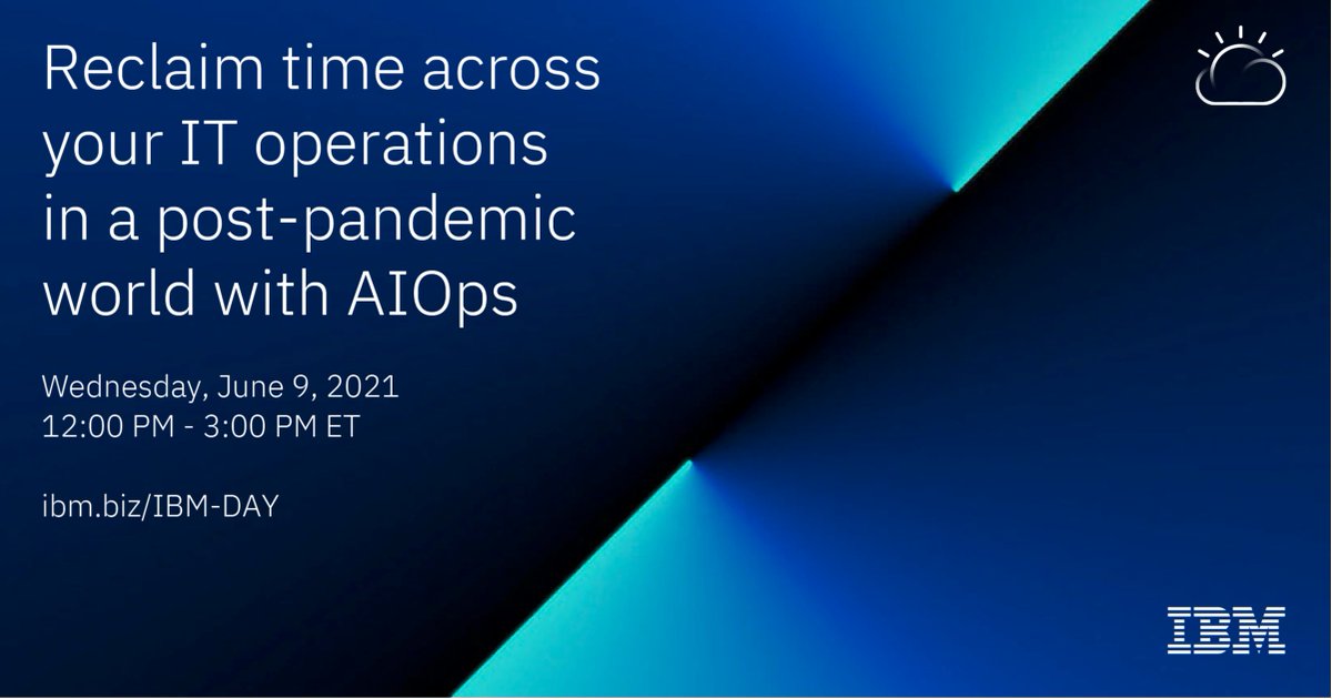 dayal_sachdev's tweet photo. We all need more time... join @IBM on Angelbeat to learn how #AI for #ITOPS can help you team save precious hours! https://t.co/ooZQI7WQkw #cloudpaks #watsonaiops #turbonomic #instana #humio #gitlab #hazelcast https://t.co/VU2X7EgQ8A