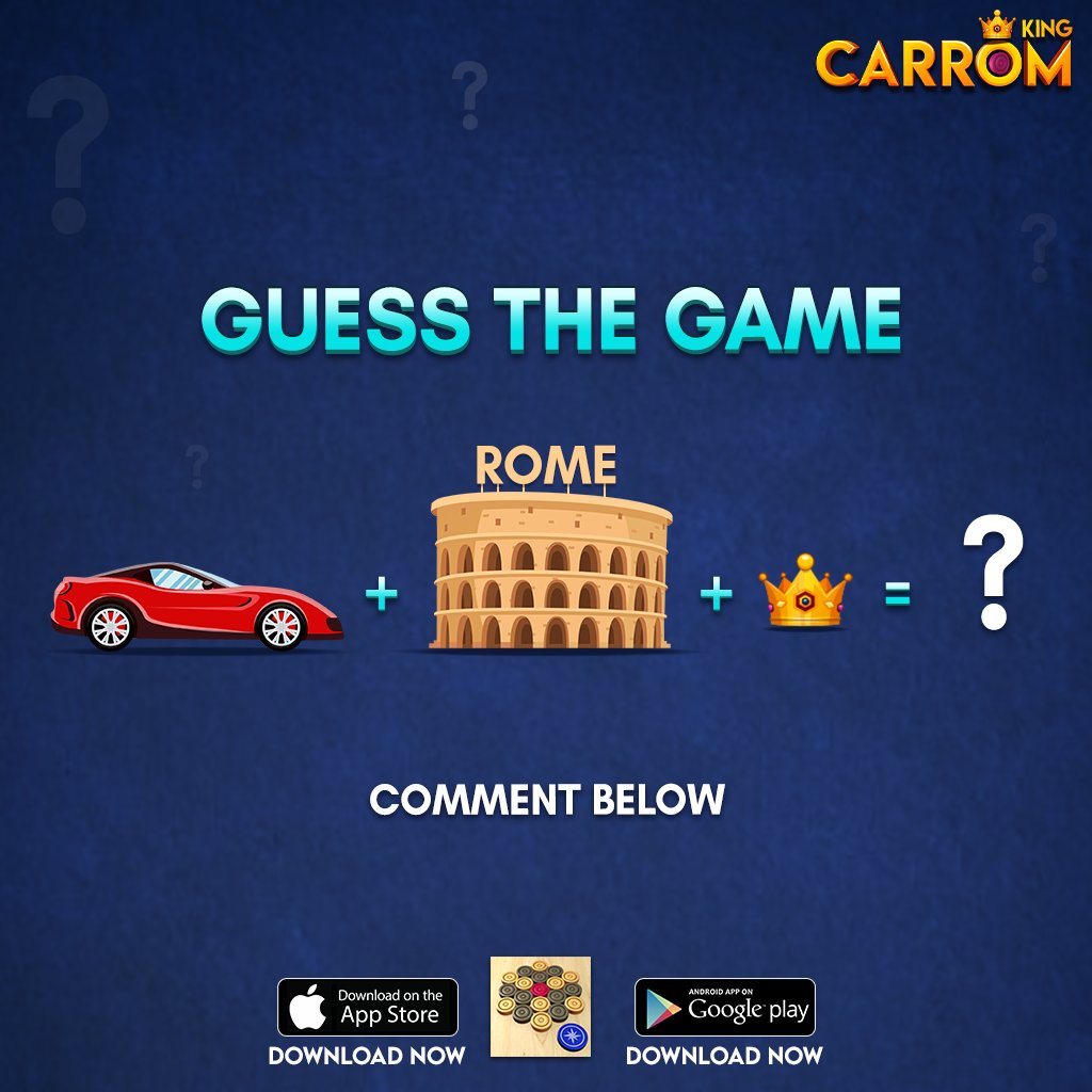 CarromKing's tweet photo. #challenge
GUESS THE GAME❗
Comment Now👇👇

#guessthepuzzle #pucks #carrom #boardgames #mobilegames #quizoftheday #puzzleoftheday #puzzle #carrom #carromboard #carromboardgame #carromonline #carrompuzzle #carromtime #carromance #carromlovers #boardgame #guessthegame #guess https://t.co/UMZBCYBzly