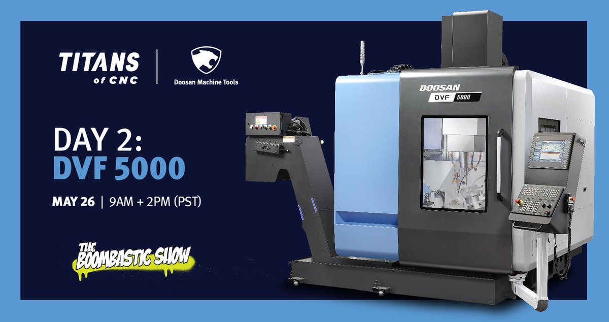 dnsolutionsusa's tweet image. 💥 BOOMBASTIC 💥 DAY 2 💥 

The DVF 5000 has quickly become a Doosan favorite, and you&apos;re about to see why. Episode 1 at 9 a.m. PST, episode 2 at 2 p.m. PST.

Watch the stream: bit.ly/3bhUZ1l
Meet the DVF 5000: bit.ly/3wnE1qn