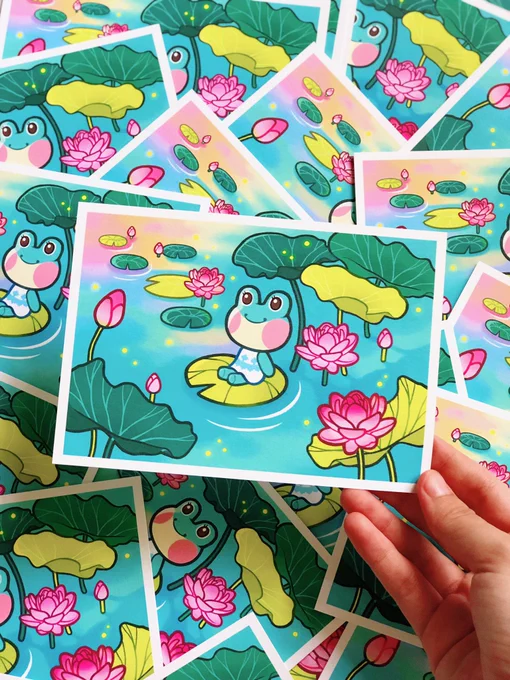 May's goodies! Can't wait to send these out 🐸🍃✨ 