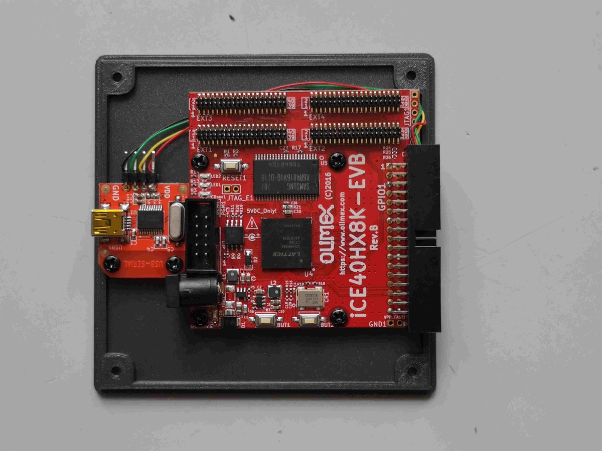 Olimex's tweet photo. Donald Knuth's MIX computer implemented on iCE40HX8K-EVB by Michael Schroeder, so now you can test your programming algorithms on real hardware :) https://t.co/MZZPKy61um #algorithms #fpga #mix #theartofcomputerprogramming https://t.co/wRromkGDkP