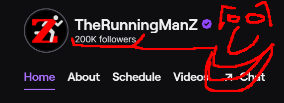TheRunningManZ's tweet photo. I knew this would happen while I was off stream (Twitch follows).

It's a hell of a big milestone considering I didn't start playing PC games or doing any contentZ until I was late 30s (I still am!). Thanks all for tuning in over the years! <3 https://t.co/XSEGlEMgj4
