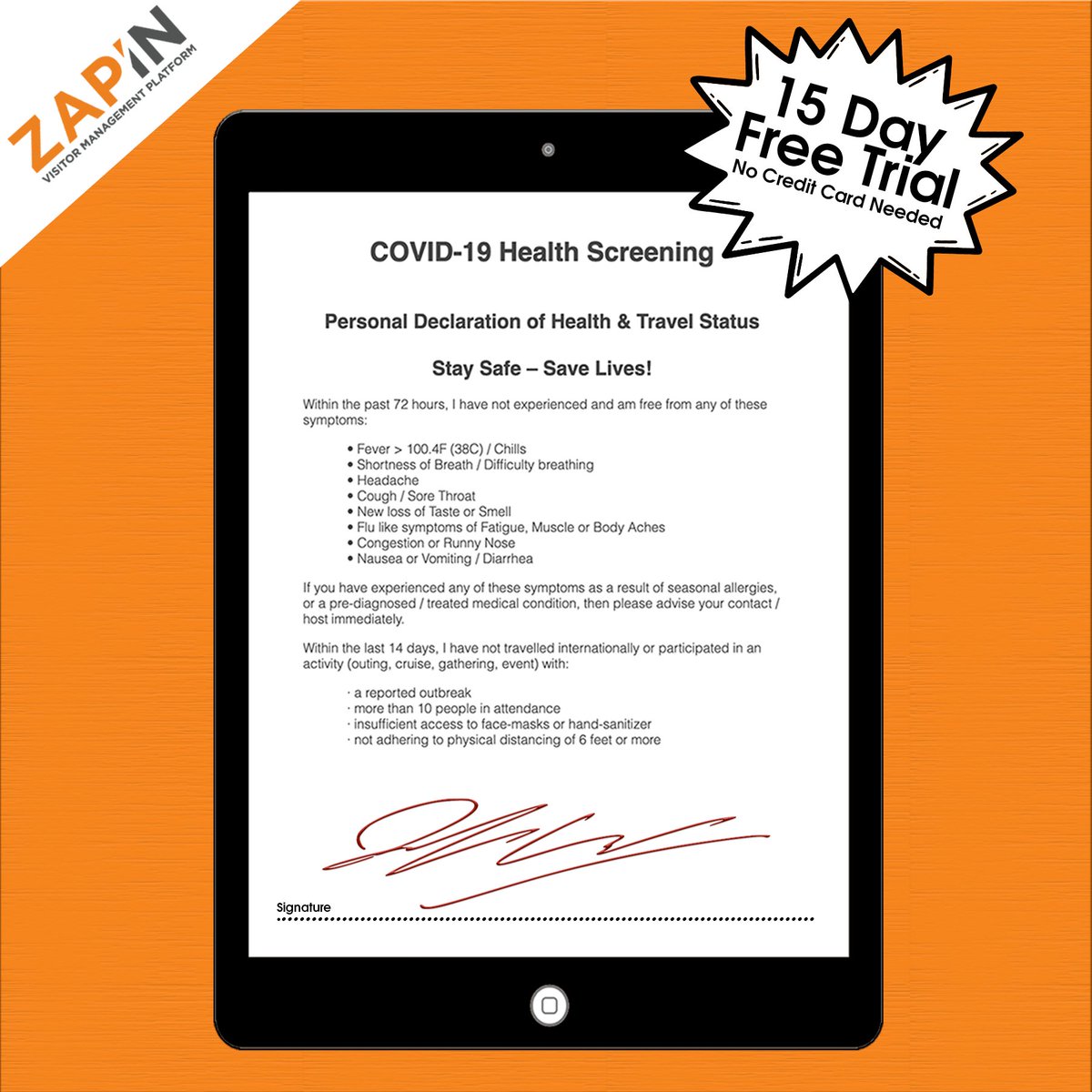ZAPINAPP's tweet photo. Visitor Agreements

https://t.co/32ctgGVGY8

Covid Screening? NDA's? Workplace Policies and Announcements? Some of the many ways your business can utilize Zap In's "Visitor Agreements" feature. Watch the video and find out more! https://t.co/QdyRIlPjdt