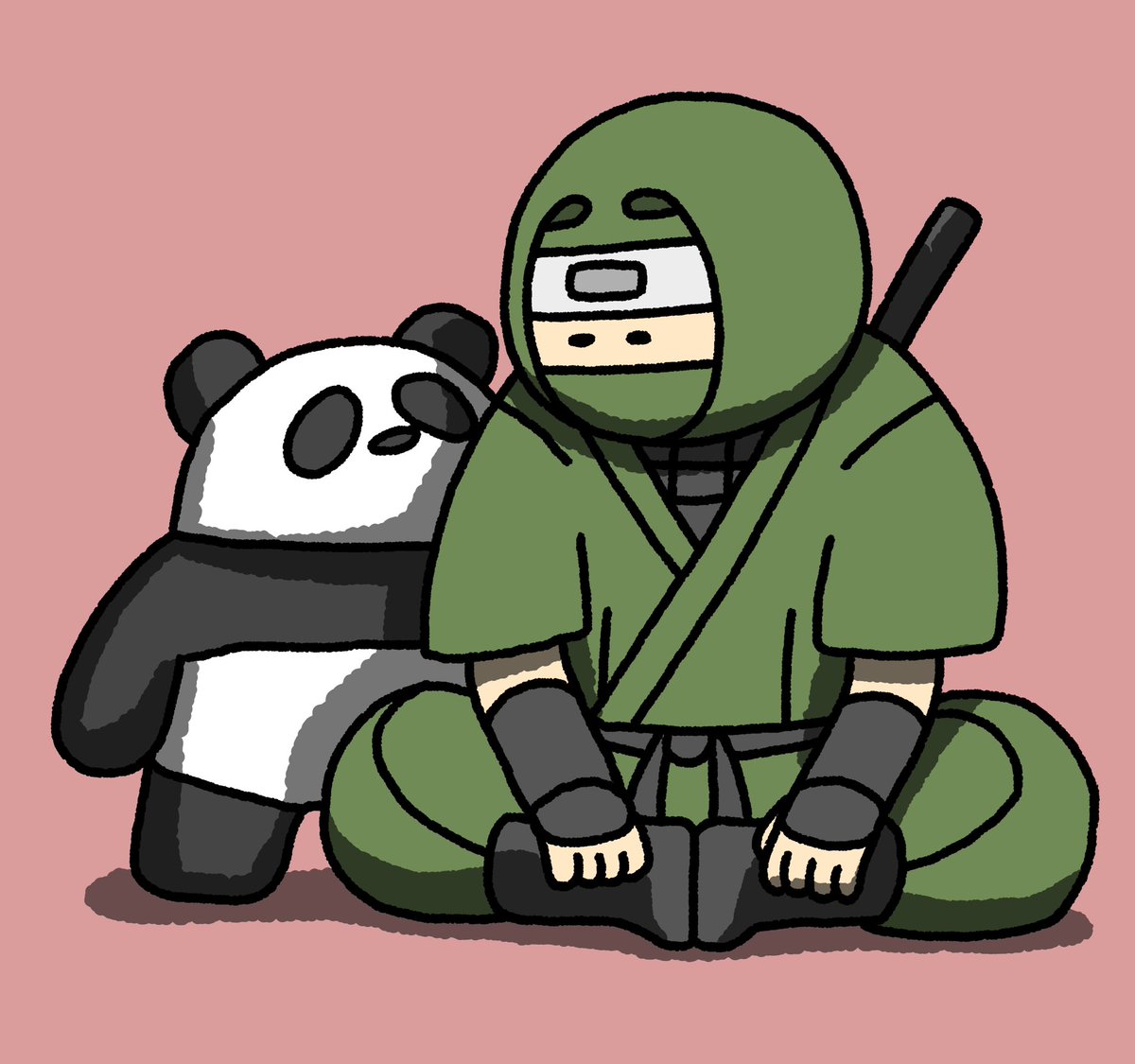 NinjaTakemaru's tweet photo. パンダと忍者

#忍者竹丸 #忍者 #パンダ https://t.co/GuWFa6S0Pr