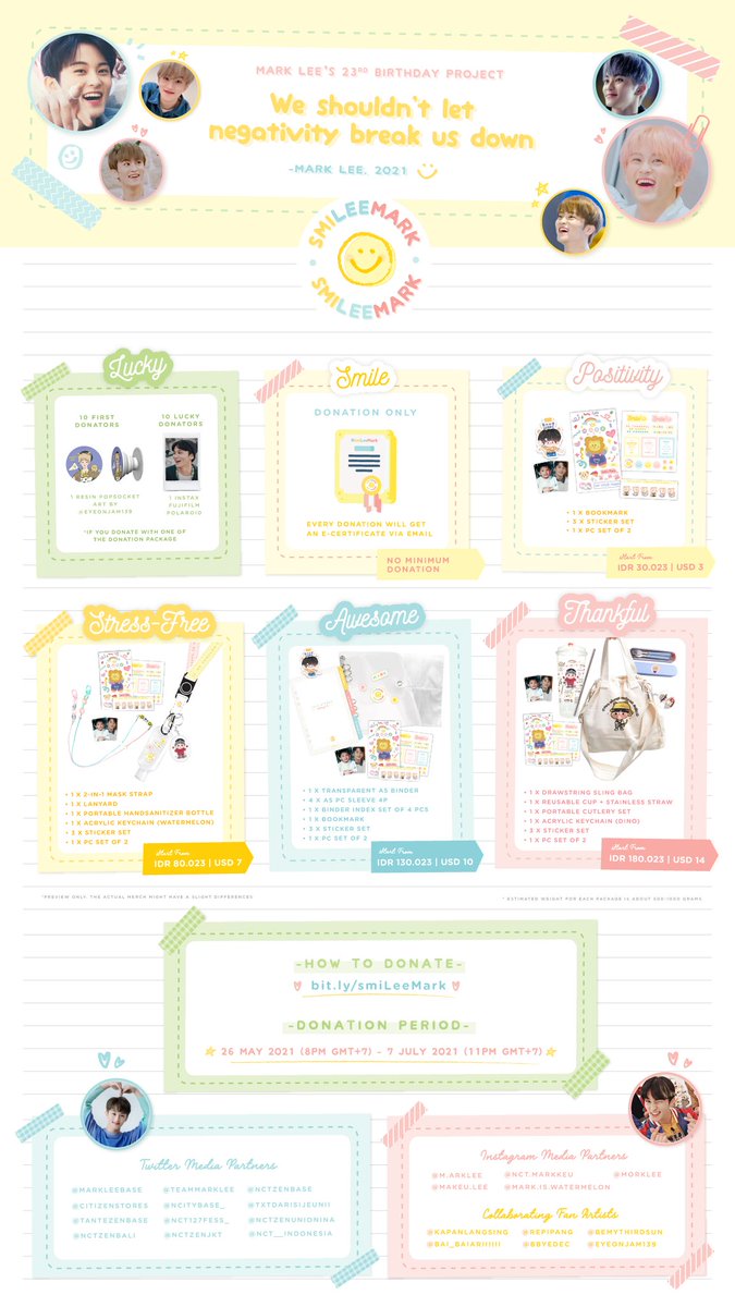 smileem__ark's tweet photo. smiLeeMark donation is officially open!🥳
Donation link: https://t.co/ptKCF6qjde

Open for worldwide. Kindly DM us for more info. No minimum amount required.

Let's donate &amp; spread positivity with us!🥰💝

#smiLeeMark
#마크 #NCT마크 #マーク #MARK #NCT_MARK  #MarkLeeTimeToShine https://t.co/VXMth1C8uO