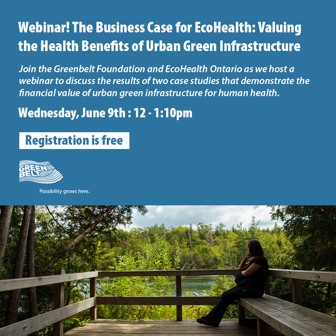 Join us &amp; the <a href="/greenbeltca/">Greenbelt Foundation</a> on June 9 for a webinar to discuss the results of two case studies that demonstrate the financial value of urban green infrastructure for human health. Registration is free - see you there! ow.ly/sEeO50EV5Ls