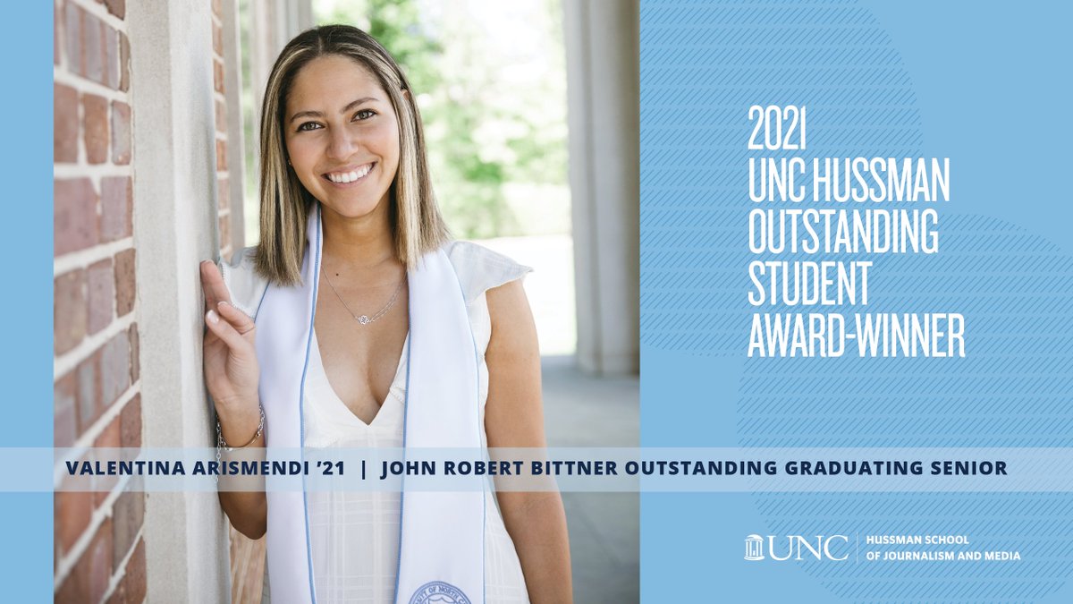 UNC Hussman School of Journalism and Media (@unchussman) on Twitter photo 🎉Celebrating #UNCHussman graduate Valentina Arismendi ’21 (<a href="/valen_arismendi/">Valentina Arismendi</a>), an <a href="/HonorsCarolina/">Honors Carolina</a> student and the John Robert Bittner Outstanding Graduating Senior award-winner. Her story: hussman.unc.edu/news/six-stude… 🎉Celebrating #UNCHussman graduate Valentina Arismendi ’21 (<a href="/valen_arismendi/">Valentina Arismendi</a>), an <a href="/HonorsCarolina/">Honors Carolina</a> student and the John Robert Bittner Outstanding Graduating Senior award-winner. Her story: hussman.unc.edu/news/six-stude…
