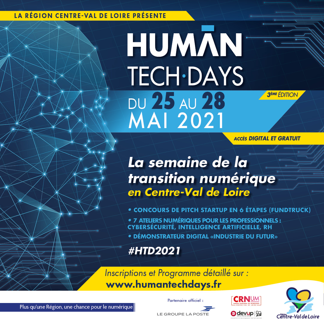 RCValdeLoire's tweet photo. #HumanTechDays 🤖
⏰ 15h, début du 3e atelier de la #SemaineDeLaTransitionNumérique des #HTD2021, consacré à la digitalisation de la #formation 🏫

🗣 Intervenants : @cefimFormation, @MY_SERIOUS_GAME et @AFPA_CENTRE
 
📺 https://t.co/XmzfcmRde5 
🔗 https://t.co/kPOpBQZFwy https://t.co/IpLbIi1ZqY