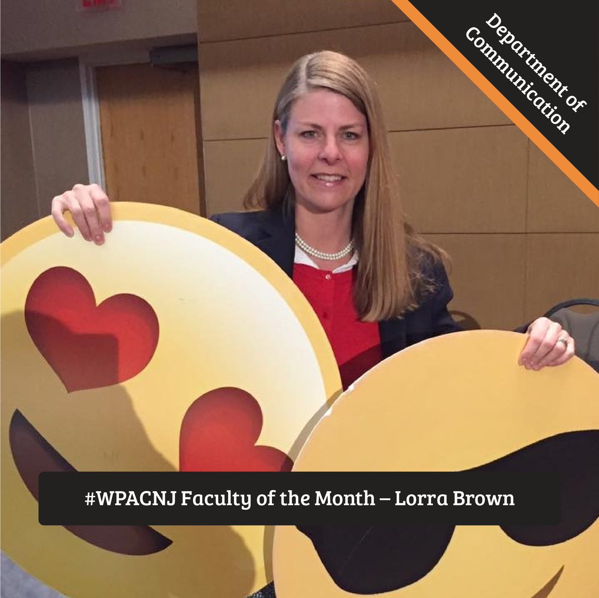 Congrats <a href="/lorrabrownPR/">Lorra Brown</a> - “May’s Faculty of the Month”
<a href="/WPCommDept/">WP Comm Department</a> #wpunj #wpacnj