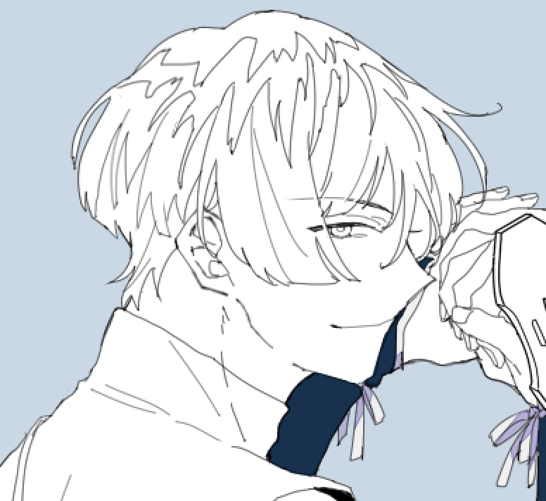 ラフ→線画&amp;色塗り済 