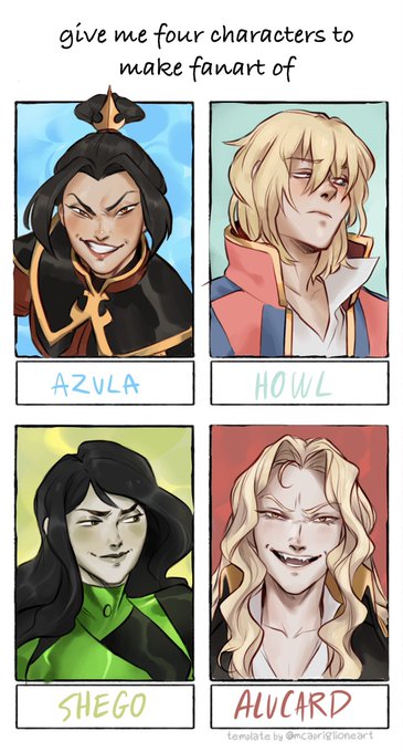 The four fanarts I did back in 2020 