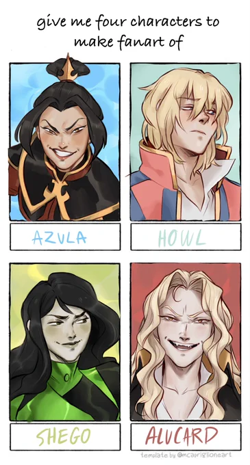 The four fanarts I did back in 2020 