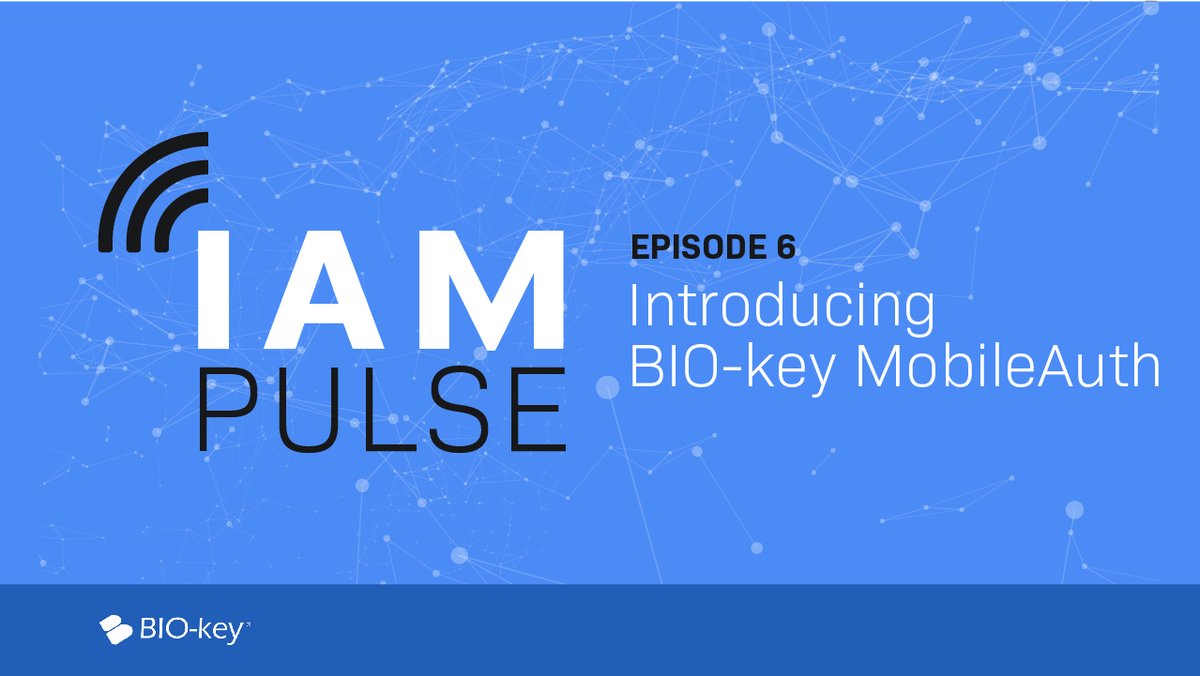 BIOkeyIntl's tweet photo. In this week's episode of IAM Pulse, we talk about how traditional MFA methods are failing us and introduce a new way to authenticate with BIO-key MobileAuth and PalmPositive. Take a listen >> https://t.co/83XbqXhKti
#mobileauth #identityandaccessmanagement #iam https://t.co/AKVtZvqv76