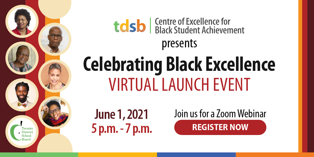 tdsb's tweet photo. Celebrating Black Excellence! 

Join us for the virtual launch of our Centre of Excellence for Black Student Achievement. 

Learn more and register here ➡️ https://t.co/ZFHINbexzL https://t.co/NPrPDFGYCY