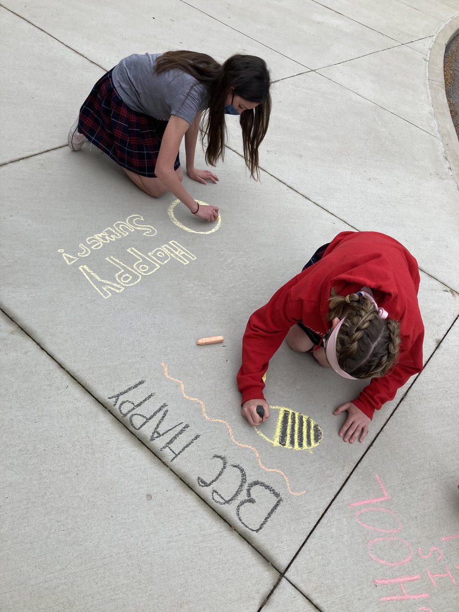 Seventh grade is writing some encouragement to carry us through this last week of school! <a href="/CCLSChargers/">CCLS - St. Louis</a>