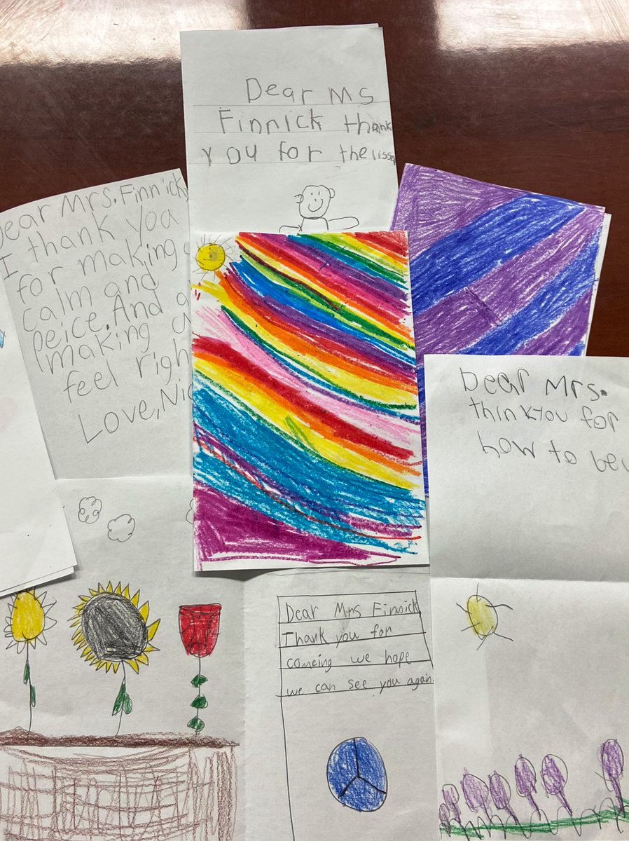 After visiting Mrs. Given’s 4th grade class at WED and having a group discussion about kindness & mindfulness they put  their kindness in action by sending me these beautiful cards!!!!!  So grateful and excited to see them spreading the kindness energy!!!  #bemindfulbekind