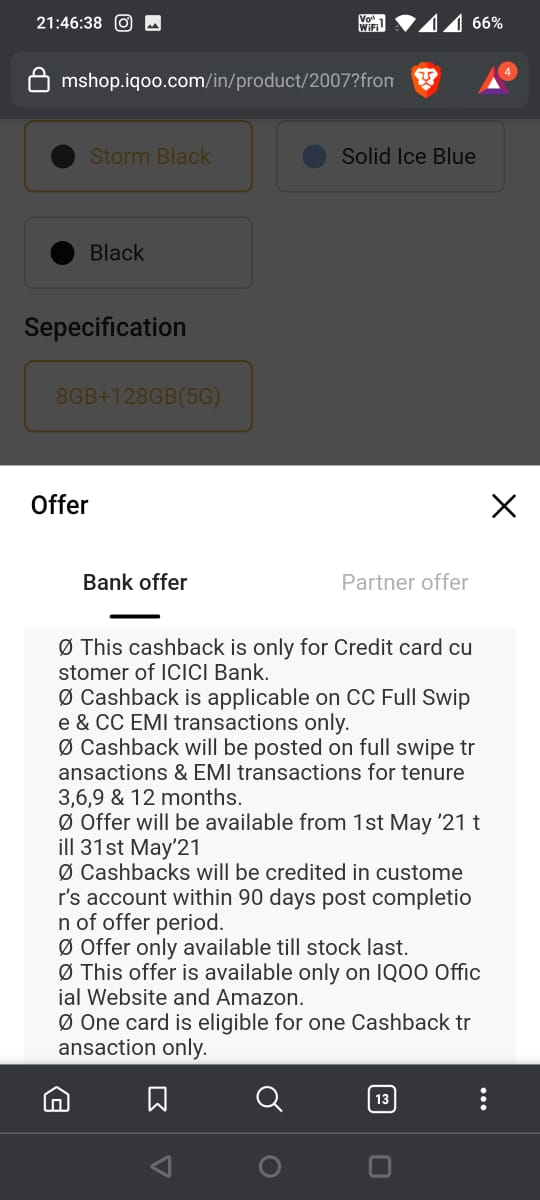 BhosaleVlogs's tweet photo. @gagan_arora1 @nikam_yashodeep @amazonIN Sir, but offer is not showing like amazon showing. Is iqoo coming in offline market. Waiting for legend from 1 month. Hope after 1st June delivery started. Thank you @gagan_arora1 sir for this beautiful phones. 🤗 #StaySafeStayHealthy @IqooInd #IQOO7series #iqoo7legend https://t.co/b1fU0TUyBl