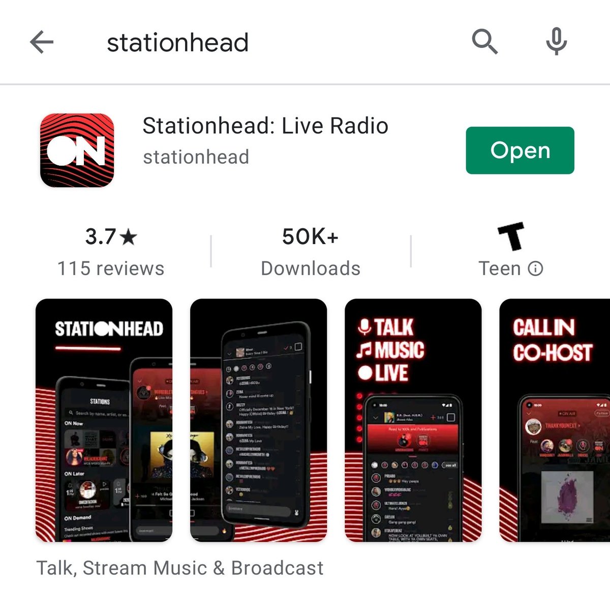 JacksonWStream's tweet photo. StationHead is a shared radio app

1. Download the app (see pics)
2. Connect your Premium Spotify acct
3. Join our station JacksonWStream 
4. Leave the app on while we play the collab playlist
5. More listeners, more stream counts for #JacksonXKai
.
#JacksonWang
@JacksonWang852 https://t.co/hV4FZzOiww