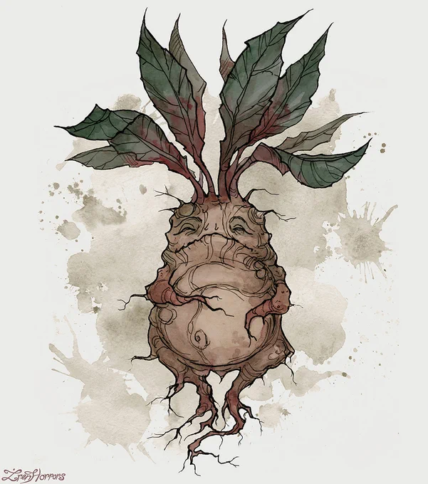 Mandrake 🌿
I made this design in 2017, and since then it is still one of the favorite for art thieves ☠️ 