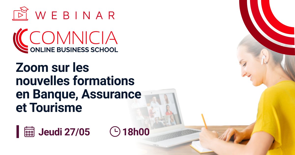 📆 J-1 avant notre #webinar exclusif pour découvrir nos nouvelles formations en ligne dans les secteurs #Banque #Assurance et #Tourisme !

Vous pourrez ainsi réaliser le projet professionnel de votre vie.

Inscrivez-vous vite sur 👉🏻 bit.ly/33wgPdi 

#formpro