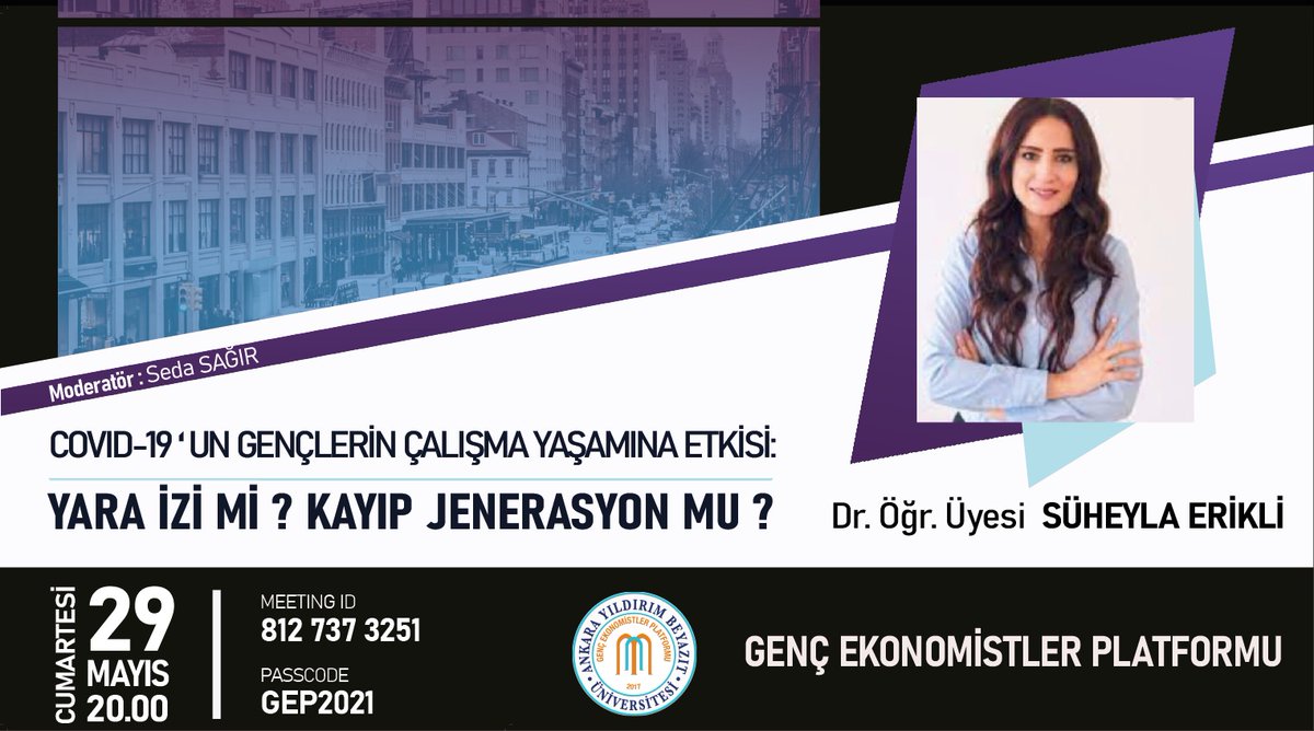 📢 GEPEM | Online Events - IV

Covid-19'un Gençlerin Yaşamına Etkisi: Yara İzi Mi? Kayıp Jenerasyon Mu?

Dr. Öğr. Üyesi Süheyla Erikli

⏰  29 Mayıs Cumartesi | 20.00
📍Zoom: 812 737 3251 (GEP2021)

<a href="/ybuankara/">Ankara Yıldırım Beyazıt Üniversitesi</a> <a href="/ybunikonsey/">AYBÜ Öğrenci Konseyi</a> <a href="/aybu_itb/">AYBÜ ITB</a> <a href="/AybuIsletme/">AYBÜ İşletme Fakültesi</a> <a href="/AybuKariyer/">AYBÜ Kariyer Günleri</a> <a href="/aybukarmer/">AYBÜ Kariyer Merkezi</a> <a href="/suheylae/">suhaila</a>
