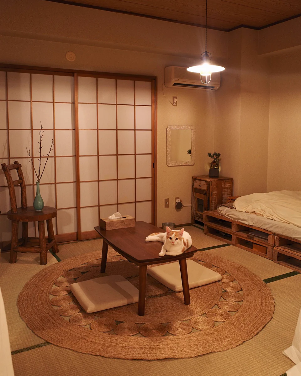和室に北欧の家具をミックスさせるとこうなる！とても素敵な空間！