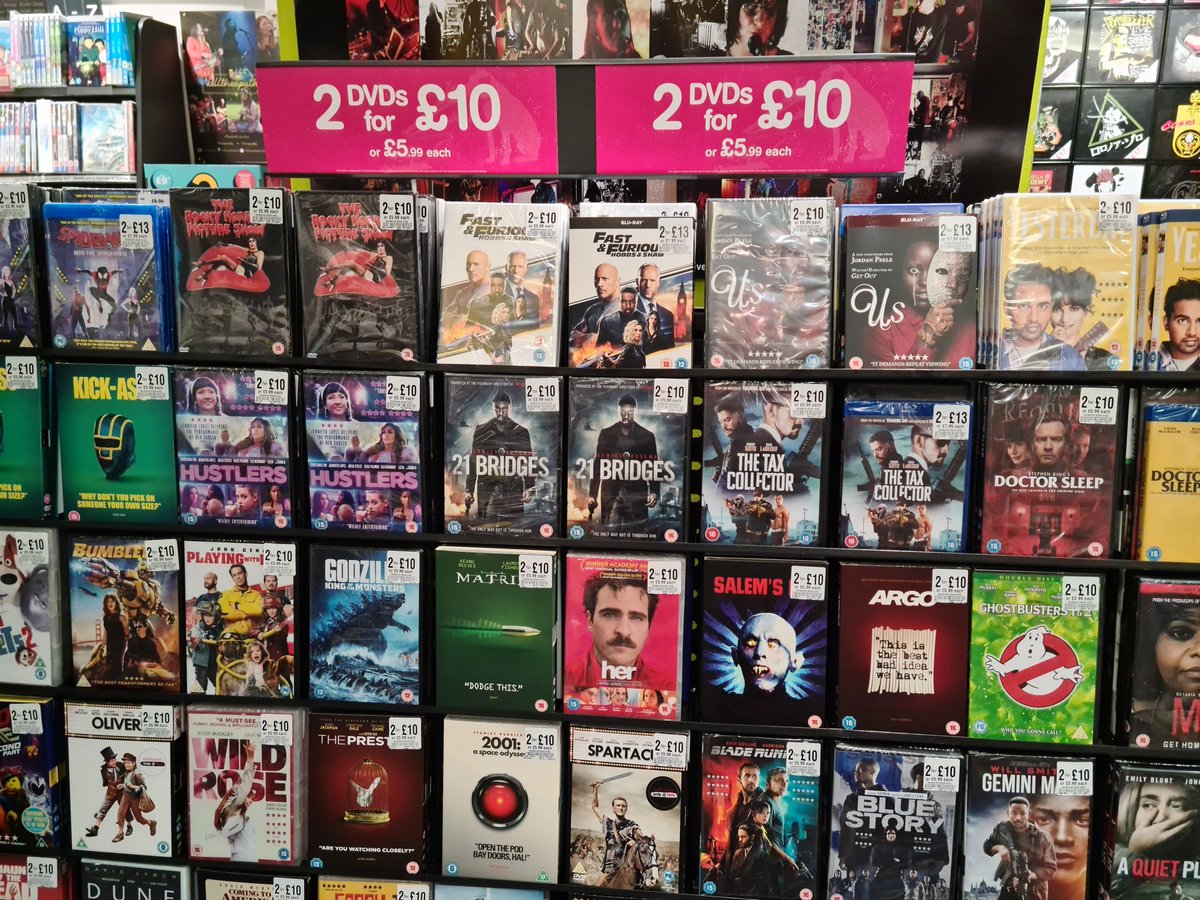 hmvCarlisle's tweet photo. Need a movie to watch while your other half watches the football?
Have a browse of our 2 for £10 section and find yourself a bargain.
@hmvWorkington @TheLanesSC @FeatureCumbria #2for10 #bargain #offer #promotion #movies #moviemadness #football #ChampionsLeague https://t.co/6mevVDVUF2