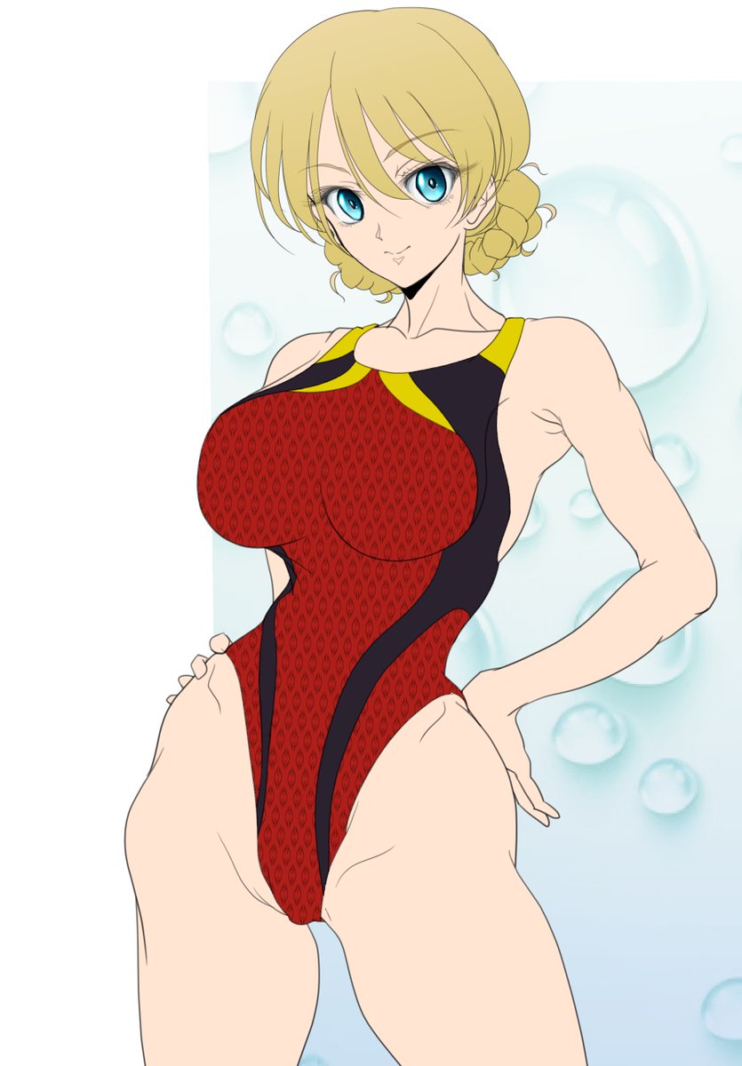 競泳水着・ダージリン (塗りの続きは後日に・・)
 #gulpan 