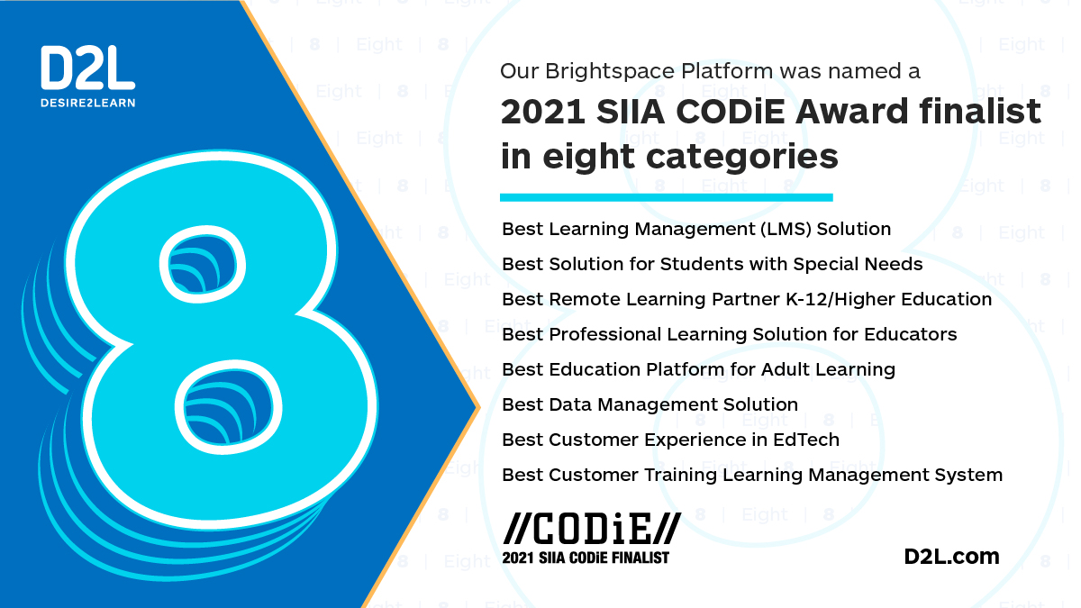 D2L on Twitter "The SIIA CODiE Awards are the industry’s only peer
