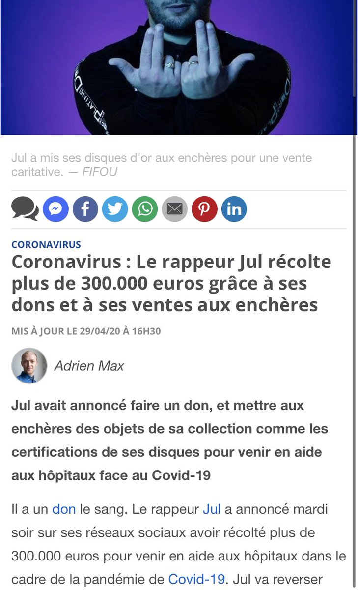 elgattoblancoo's tweet image. En tant que professionnel de santé, je tiens à remercier Jul pour son bon coeur et son respect des règles barrières.