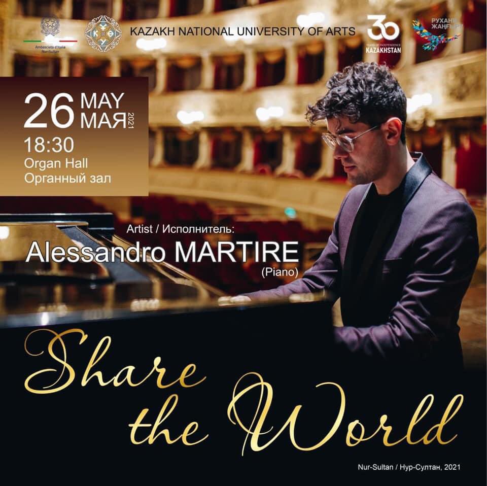 Great success for #alessandromartire’s concert in Nur-Sultan, first performance of his mini-tour which brings him for the first time in #Kazakhstan 🇰🇿! Let’s celebrate #italianmusic 🇮🇹 in the world!

<a href="/EUinKazakhstan/">EU in Kazakhstan</a> #europeday2021 #teameuropekz