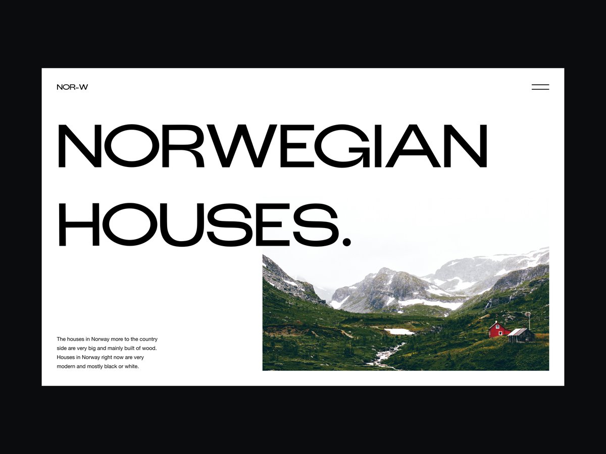 gothsly's tweet photo. Who among you would not want a home in Norwegian nature? 🌿 #Webdesign #Website https://t.co/E9oaBBa3T5
