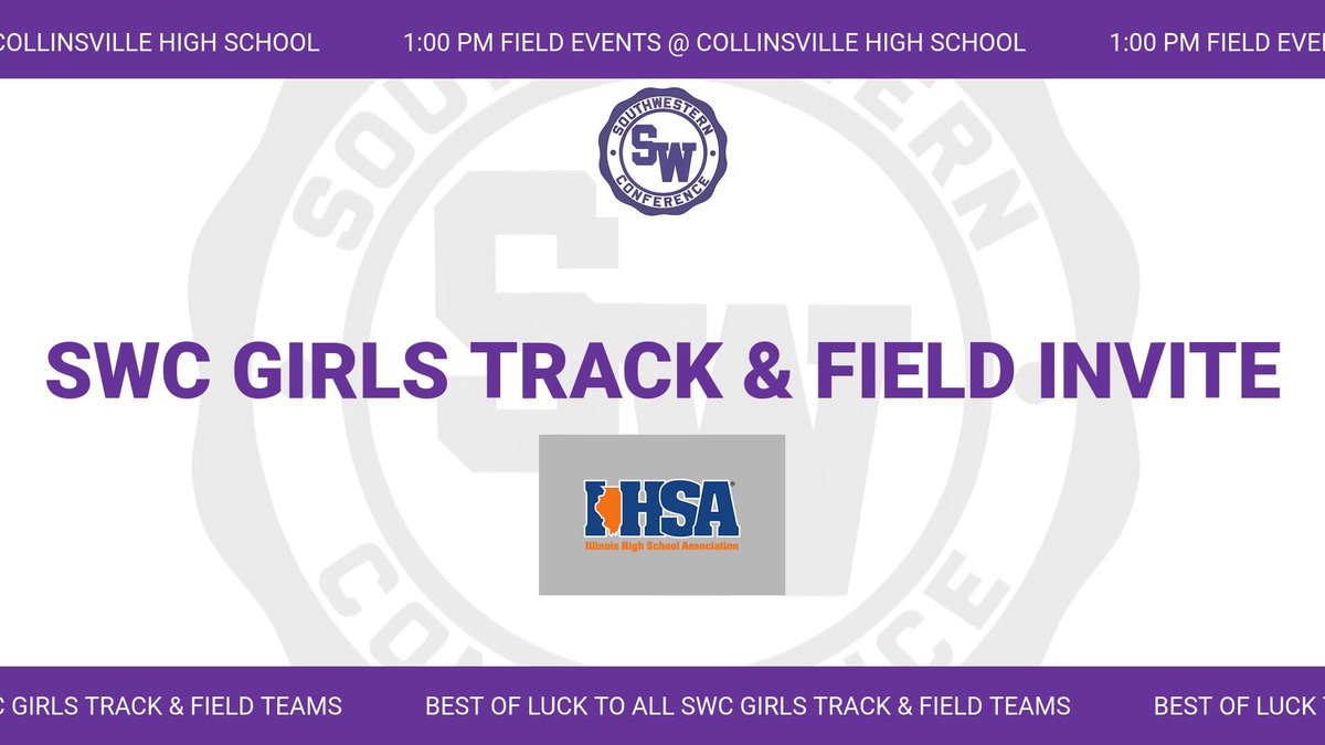 SW Conference (@swconference_1) on Twitter photo Best of luck to the SWC Girls Track & Field Teams competing at Collinsville HS today. Field events start at 1 pm! #thekahokway <a href="/AltonAthletics/">AltonAthletics</a> <a href="/BWestAthletics/">BW Athletics</a> <a href="/BTHSEastLancers/">BellevilleEastSports</a> <a href="/otownathletics/">O'Fallon Athletics</a> <a href="/princi_fox/">Alexander Fox</a> <a href="/DarrenSunkett/">Coach Sunk</a> Best of luck to the SWC Girls Track & Field Teams competing at Collinsville HS today. Field events start at 1 pm! #thekahokway <a href="/AltonAthletics/">AltonAthletics</a> <a href="/BWestAthletics/">BW Athletics</a> <a href="/BTHSEastLancers/">BellevilleEastSports</a> <a href="/otownathletics/">O'Fallon Athletics</a> <a href="/princi_fox/">Alexander Fox</a> <a href="/DarrenSunkett/">Coach Sunk</a>