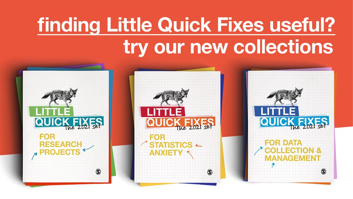 Sage_Methods's tweet photo. The new #LittleQuickFix bundles are available now, helping students tackle the weaker areas of their research repertoire, with a range of expertise from @trivedUcation @einterview @DrThomas1972 @hfc53 @DrHelenKara & @mahaake
https://t.co/SpKg4qH1px https://t.co/90jaDEX8rR